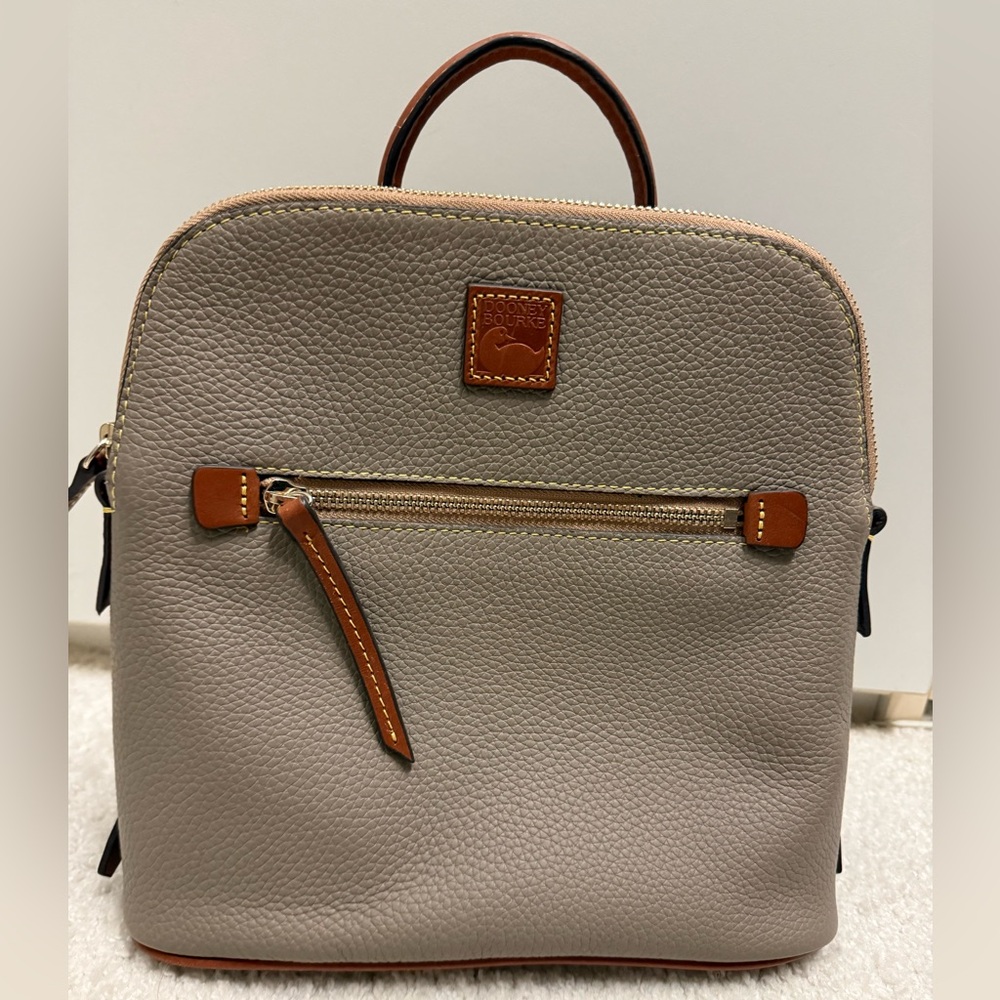 Dooney & Bourke Gray and Tan Backpack